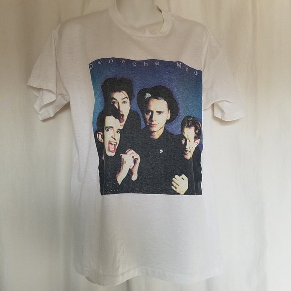 Vintage Tops - Rare Original Vintage 1980's Depeche Mode T-shirt
